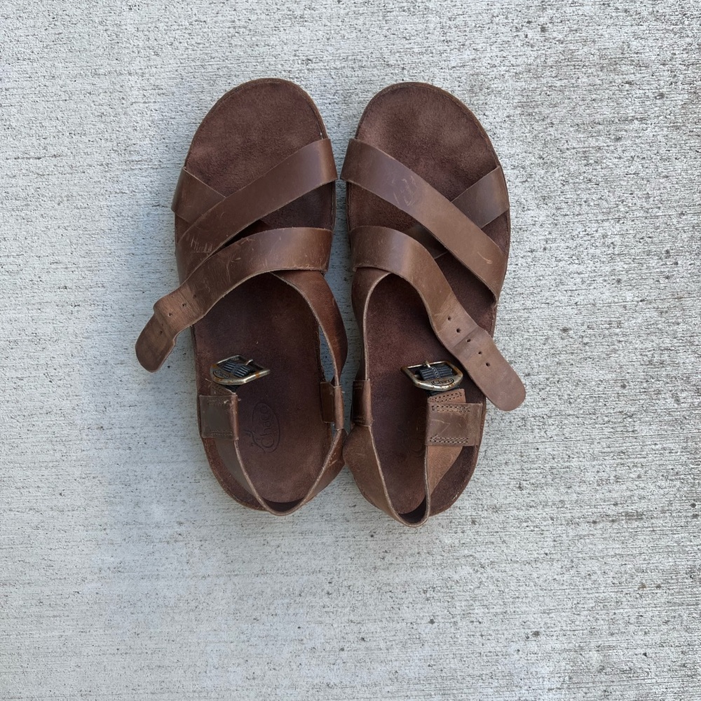 Chacos Wayfarer Brown Leather Sandals (Chaco)